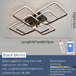 Ember u0026 Ivy Beleuchtung-Moderne Kunstformen Smart Home LED-Kronleuchter