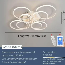 Ember u0026 Ivy Beleuchtung-Moderne Kunstformen Smart Home LED-Kronleuchter