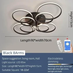 Ember u0026 Ivy Beleuchtung-Moderne Kunstformen Smart Home LED-Kronleuchter