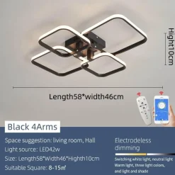 Ember u0026 Ivy Beleuchtung-Moderne Kunstformen Smart Home LED-Kronleuchter