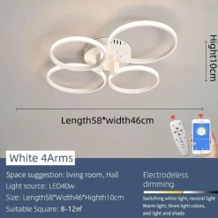 Ember u0026 Ivy Beleuchtung-Moderne Kunstformen Smart Home LED-Kronleuchter