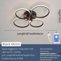 Ember u0026 Ivy Beleuchtung-Moderne Kunstformen Smart Home LED-Kronleuchter