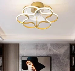 Comfort u0026 Style Beleuchtung-Moderne LED-Deckenventilatorleuchte – Elegante Leuchte