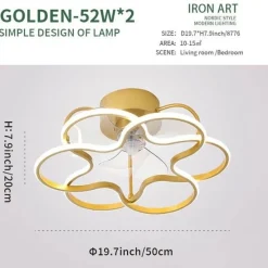 Comfort u0026 Style Beleuchtung-Moderne LED-Deckenventilatorleuchte – Elegante Leuchte