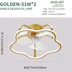 Comfort u0026 Style Beleuchtung-Moderne LED-Deckenventilatorleuchte – Elegante Leuchte