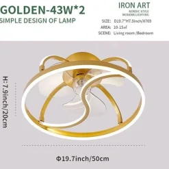 Comfort u0026 Style Beleuchtung-Moderne LED-Deckenventilatorleuchte – Elegante Leuchte