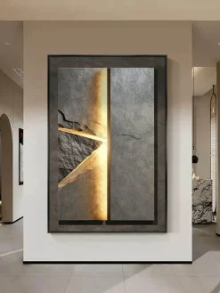 Timeless Touch Beleuchtung-Moderne LED-Wandleuchte aus Porzellan mit Felsstruktur - Innenbeleuchtung