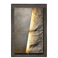 Timeless Touch Beleuchtung-Moderne LED-Wandleuchte aus Porzellan mit Felsstruktur - Innenbeleuchtung