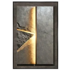 Timeless Touch Beleuchtung-Moderne LED-Wandleuchte aus Porzellan mit Felsstruktur - Innenbeleuchtung