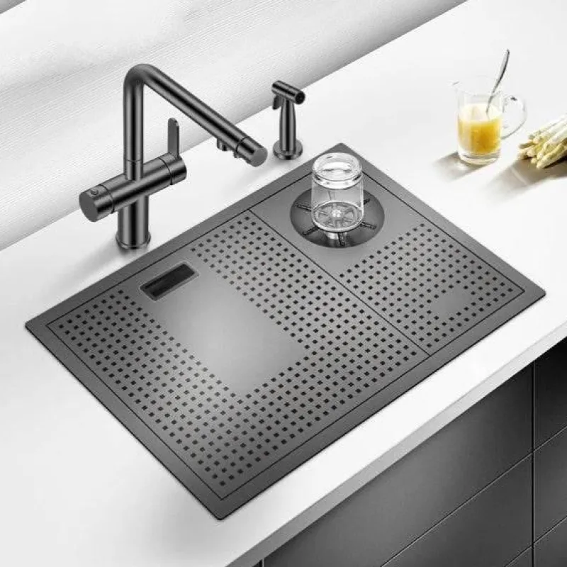 Deco Küche & Esszimmer-Moderne Nano Black Küchenspüle – Elegantes Design