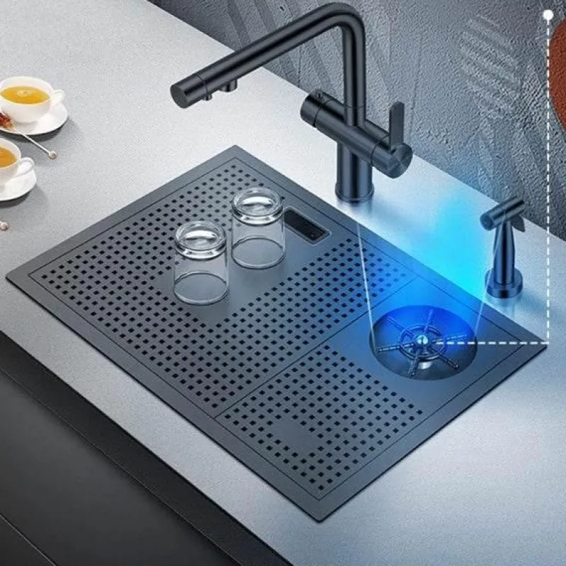 Deco Küche & Esszimmer-Moderne Nano Black Küchenspüle – Elegantes Design