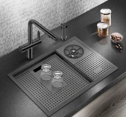 Deco Küche & Esszimmer-Moderne Nano Black Küchenspüle – Elegantes Design