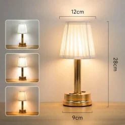 Illuminate Home Beleuchtung-Moderne Stoff-Tischlampe – Stilvolles, sanftes Nachtlicht