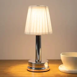 Illuminate Home Beleuchtung-Moderne Stoff-Tischlampe – Stilvolles, sanftes Nachtlicht