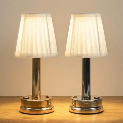 Illuminate Home Beleuchtung-Moderne Stoff-Tischlampe – Stilvolles, sanftes Nachtlicht