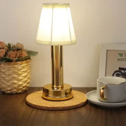 Illuminate Home Beleuchtung-Moderne Stoff-Tischlampe – Stilvolles, sanftes Nachtlicht