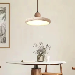Decor Beleuchtung-Moderne Travertin-Pendelleuchte, elegante Deckenleuchte aus Stein für zeitgenössische Räume