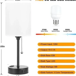 Bright Accents Beleuchtung-Moderne USB-Schreibtischlampe – Stilvolle Tischleuchte aus Metall