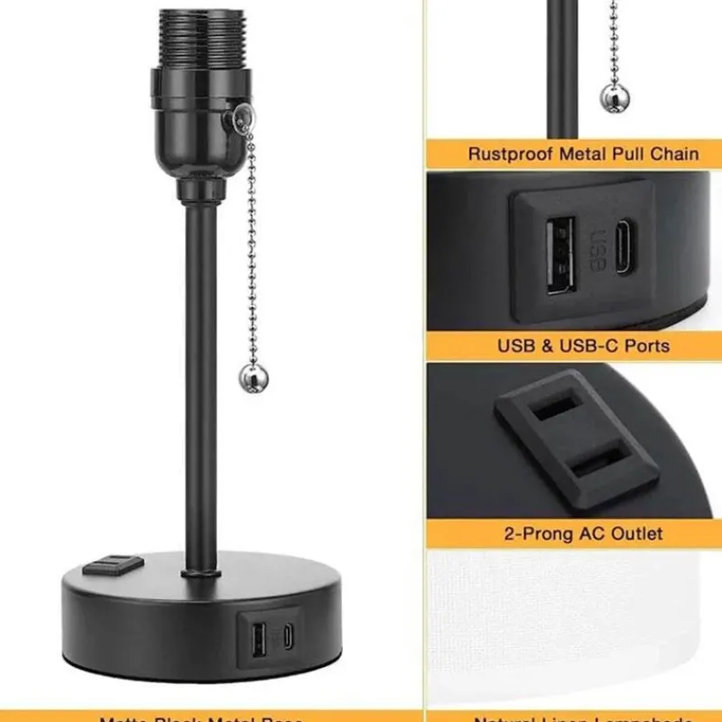 Bright Accents Beleuchtung-Moderne USB-Schreibtischlampe – Stilvolle Tischleuchte aus Metall