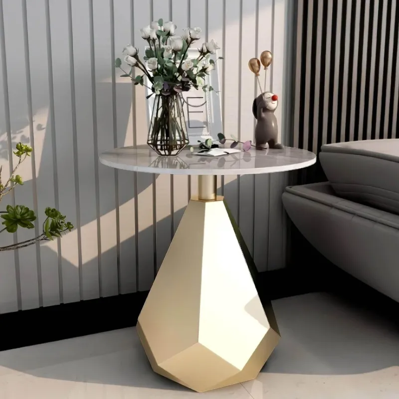 The Lounge Loft Möbel-Moderner Beistelltisch aus Schiefer - Firmin Akzenttisch in Schieferoptik