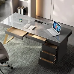 The Lounge Loft Möbel-Moderner Büroschreibtisch - Brigitte Slate Workstation Furniture