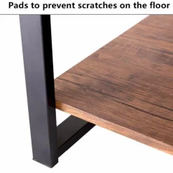 Cozy Living Möbel-Moderner Couchtisch – Elegantes rechteckiges Metallrahmendesign