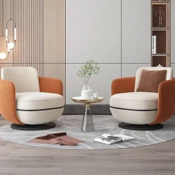 Cozy Living Möbel-Moderner Drehstuhl - Bequemer Beistellstuhl