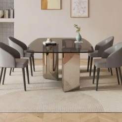 The Lounge Loft Möbel-Moderner Esstisch aus Holz – Vincent Design Esstisch