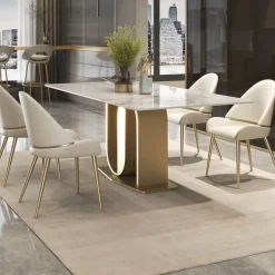 The Lounge Loft Möbel-Moderner Esstisch aus Schiefer – elegante Möbel für stilvolle Wohnungen