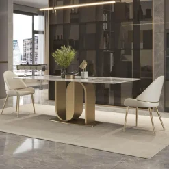 The Lounge Loft Möbel-Moderner Esstisch aus Schiefer – elegante Möbel für stilvolle Wohnungen