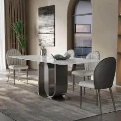 The Lounge Loft Möbel-Moderner Esstisch aus Schiefer – elegante Möbel für stilvolle Wohnungen