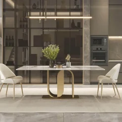 The Lounge Loft Möbel-Moderner Esstisch aus Schiefer – elegante Möbel für stilvolle Wohnungen