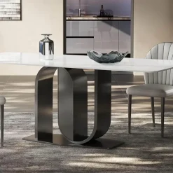 The Lounge Loft Möbel-Moderner Esstisch aus Schiefer – elegante Möbel für stilvolle Wohnungen