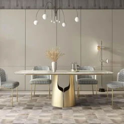 The Lounge Loft Möbel-Moderner Esstisch aus Schiefer – Zeitgenössische Esszimmermöbel