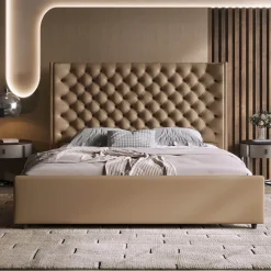 The Lounge Loft Möbel-Moderner gepolsterter Bettrahmen - Denise Bed