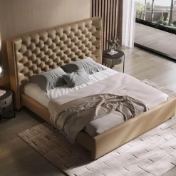 The Lounge Loft Möbel-Moderner gepolsterter Bettrahmen - Denise Bed