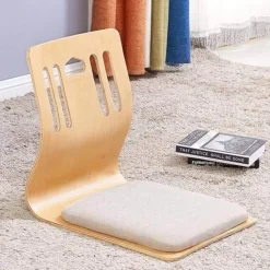Cozy Living Möbel-Moderner japanischer Stuhl aus Sperrholz ohne Beine – Zeitgenössisches Möbeldesign