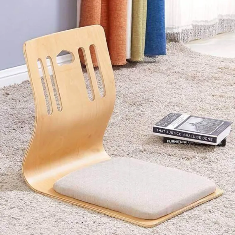 Cozy Living Möbel-Moderner japanischer Stuhl aus Sperrholz ohne Beine – Zeitgenössisches Möbeldesign