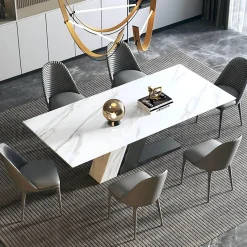 The Lounge Loft Möbel-Moderner Marmor-Esstisch – elegantes rundes Design