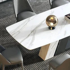 The Lounge Loft Möbel-Moderner Marmor-Esstisch – elegantes rundes Design