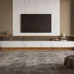 The Lounge Loft Möbel-Moderner Marmor-TV-Schrank – Stilvolles Home-Entertainment-Center