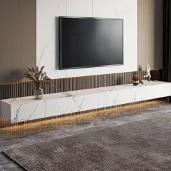 The Lounge Loft Möbel-Moderner Marmor-TV-Schrank – Stilvolles Home-Entertainment-Center