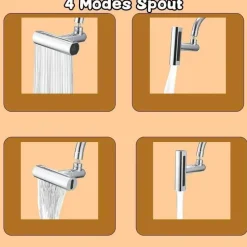 Tranquil Waters Badezimmer|Küche & Esszimmer-Moderner matter Küchenhahn – Multifunktionales Wasserfall-Design