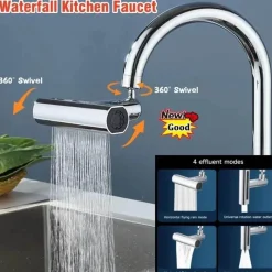 Tranquil Waters Badezimmer|Küche & Esszimmer-Moderner matter Küchenhahn – Multifunktionales Wasserfall-Design