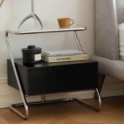 The Lounge Loft Möbel-Moderner Nachttisch - Stilvoller Nachttisch mit Schublade