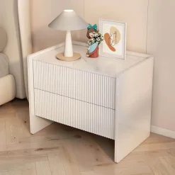 The Lounge Loft Möbel-Moderner Nachttisch aus Schiefer – Stilvoller Nachttisch mit Schieferplatte