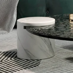 The Coffee Table Co. Möbel-Moderner rustikaler Couchtisch - Akzenttisch aus Holz