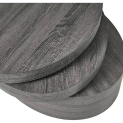 Comfort u0026 Style Möbel-Moderner schwarzer ovaler Couchtisch – elegantes drehbares Design für Zuhause