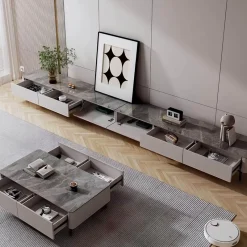 The Lounge Loft Möbel-Moderner TV-Schrank - Denis Slate Entertainment Center