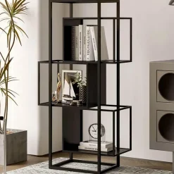 The Lounge Loft Möbel-Modernes Bücherregal aus Holz – Stilvolles Lagerregal